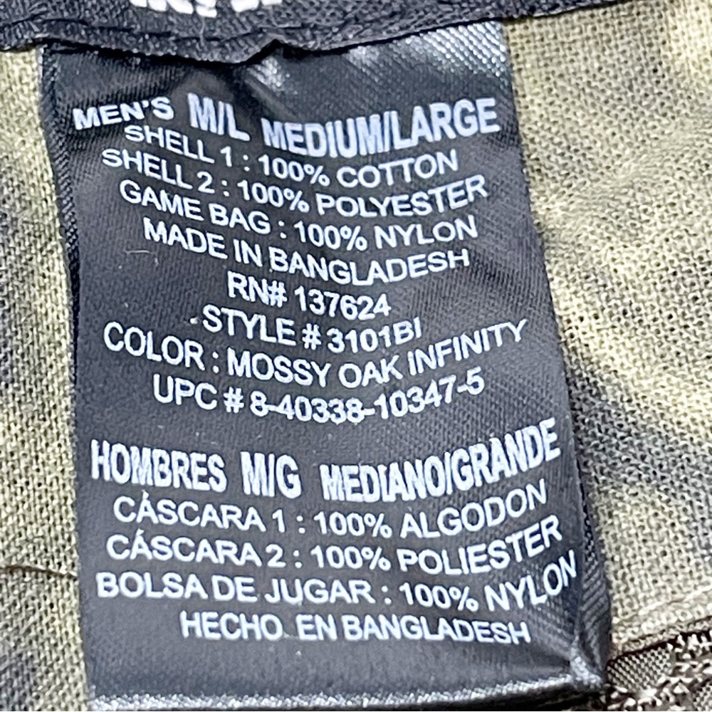 MOSSY OAK Men’s BREAKUP INFINITY Camp Hunting Vest Camo Mesh Game Pocket Sz M/L - Picture 6 of 8